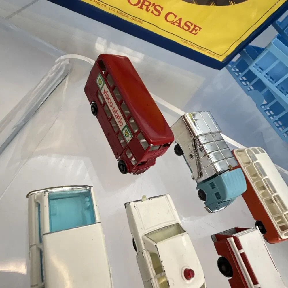 Matchbox Series Collector's Case with Assorted Vehicles 1960s vintage